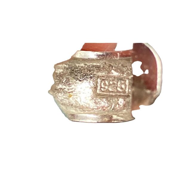 Vintage Anson Sterling silver 925 heart blue rhinestone stick pin and 925 small - Picture 4 of 9